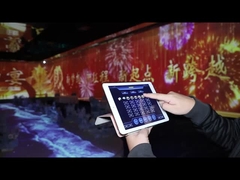 Holografisch scherm meeslepende projector interactie creatieve restaurant ervaring