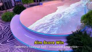 Apparatuur voor restaurantdecoratie Meeslepende projectie Wandvloerprojectie voor restaurant Hotel Deco