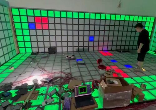 Het laatste nieuws van het bedrijf over LED dansvloer tegels Game Machine Jumping Grid Interactief spel Super Grid