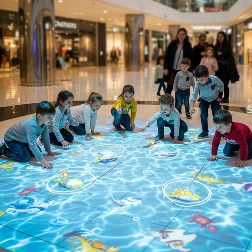 Het laatste nieuws van het bedrijf over Hoe werken interactieve vloerprojectoren?