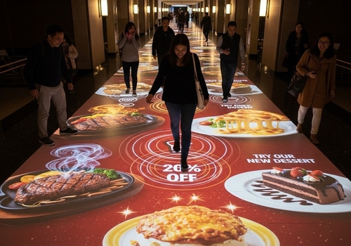 Het laatste nieuws van het bedrijf over Interactieve reclame en merkbevordering: corridors veranderen in marketinghubs