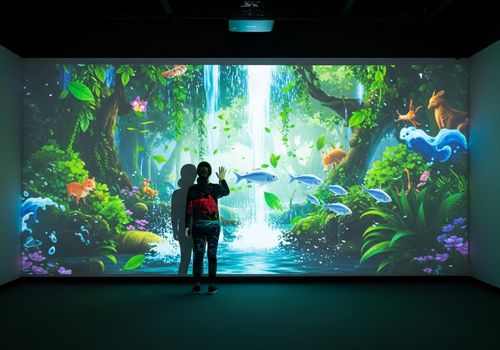 Het laatste nieuws van het bedrijf over Interactive Wall Projection: A Spatial Magic Trick That Delivers High ROI at Low Cost