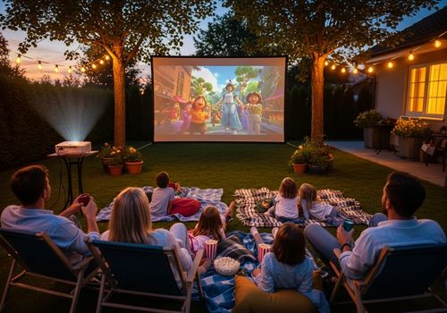 Het laatste nieuws van het bedrijf over Creating a Dream Playground in Your Backyard: The Complete Guide to Using Outdoor Projectors