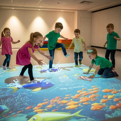 Goede prijs Interactief vloerprojectie spel: stap op vis pret online