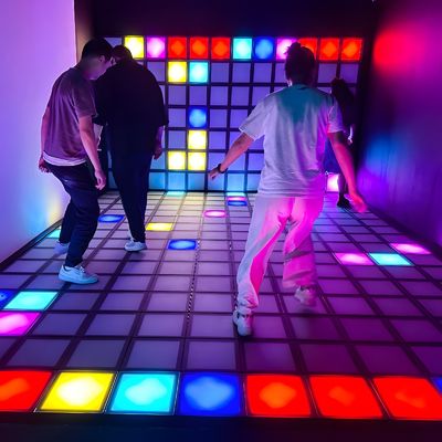 Goede prijs RGB LED Dance Floor Tile Jumping Grid Game Super Grid Voor Vermaakpark online