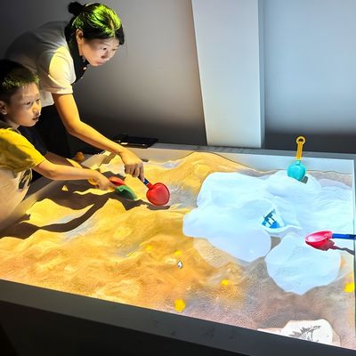 Goede prijs Interactieve pretpark Magic AR Sand Table Sand Box Kids Interactieve projector Games AR Sandbox Indoor speeltuin online