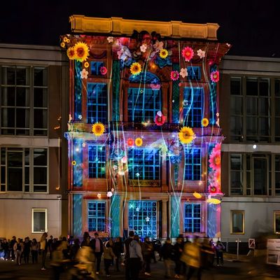 Goede prijs 3D projectie in de buitenruimte met video-scherm op de muur online