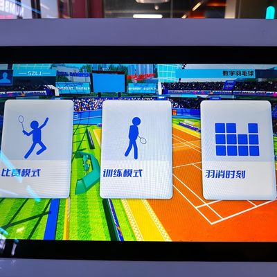 Goede prijs Interactieve projectie Badmintonzaal simulateert automatische lanceringsmachine online