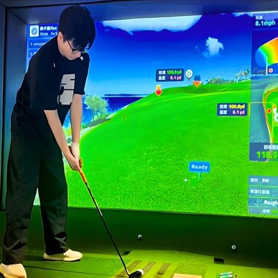 Goede prijs Realistische Sport Ar Golf Simulator Interactieve Golf Projectie Muur Golf Simulator online