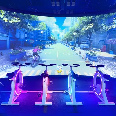 Goede prijs Indoor Outdoor Playground Faciliteiten Dynamische Racing Interactieve Projectie Fiets Spel online