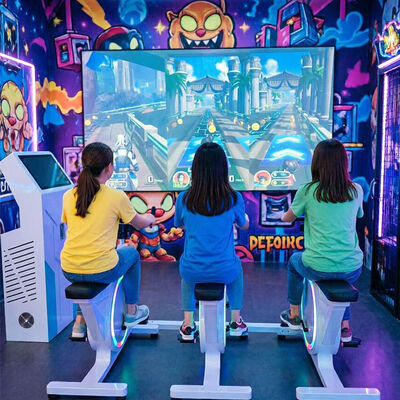 Goede prijs Immersive Commercial Cycling Interactive Projection Game Bike Smart Fitness System voor Activity Gyms en Jeugdcentra online