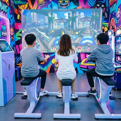Goede prijs Vermaakpark Interactieve projectie Spel Beweging Fiets Video Sport Projector Spelen Dynamische fiets Fiets Simulator voor GYM online