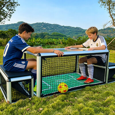 Goede prijs Arcade Football Game Machine Munt bediende voetbaltafel met metaal en gehard glas voor 2 spelers in winkelcentra online
