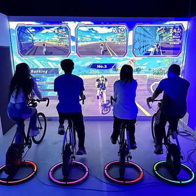 Goede prijs Gegamificeerd fietssysteem met een helderheid van 3500 lumen en een resolutie van 1280*800 voor levenslange gratis game-updates online