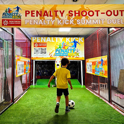 Goede prijs Interactief Voetbaldoel Spelsysteem voor 1-4 Spelers met Hoogwaardig IJzeren Frame en HD-scherm in een Ruimte van 4m x 8m x 3m online